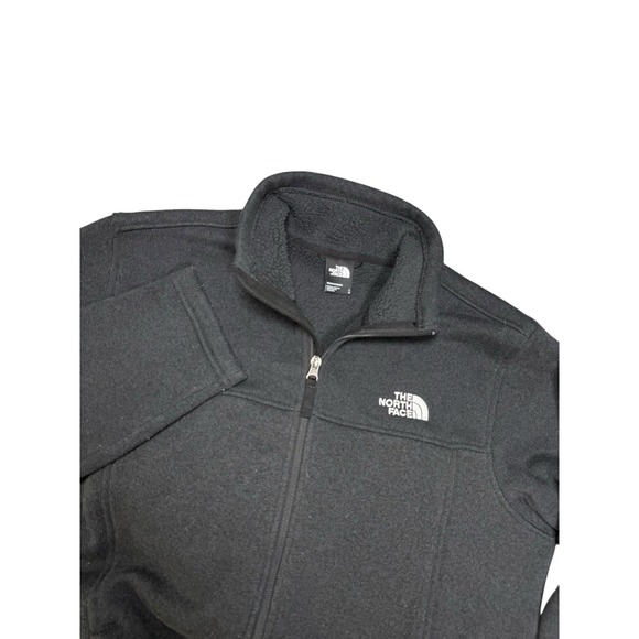 North Face Jacket Men Large Black Fleece Sweater Full Zip Up Layer Soft Adult - Picture 1 of 6
